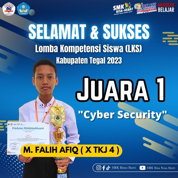 Siswa TKJ Binus Juara 1 LKS Cyber Security